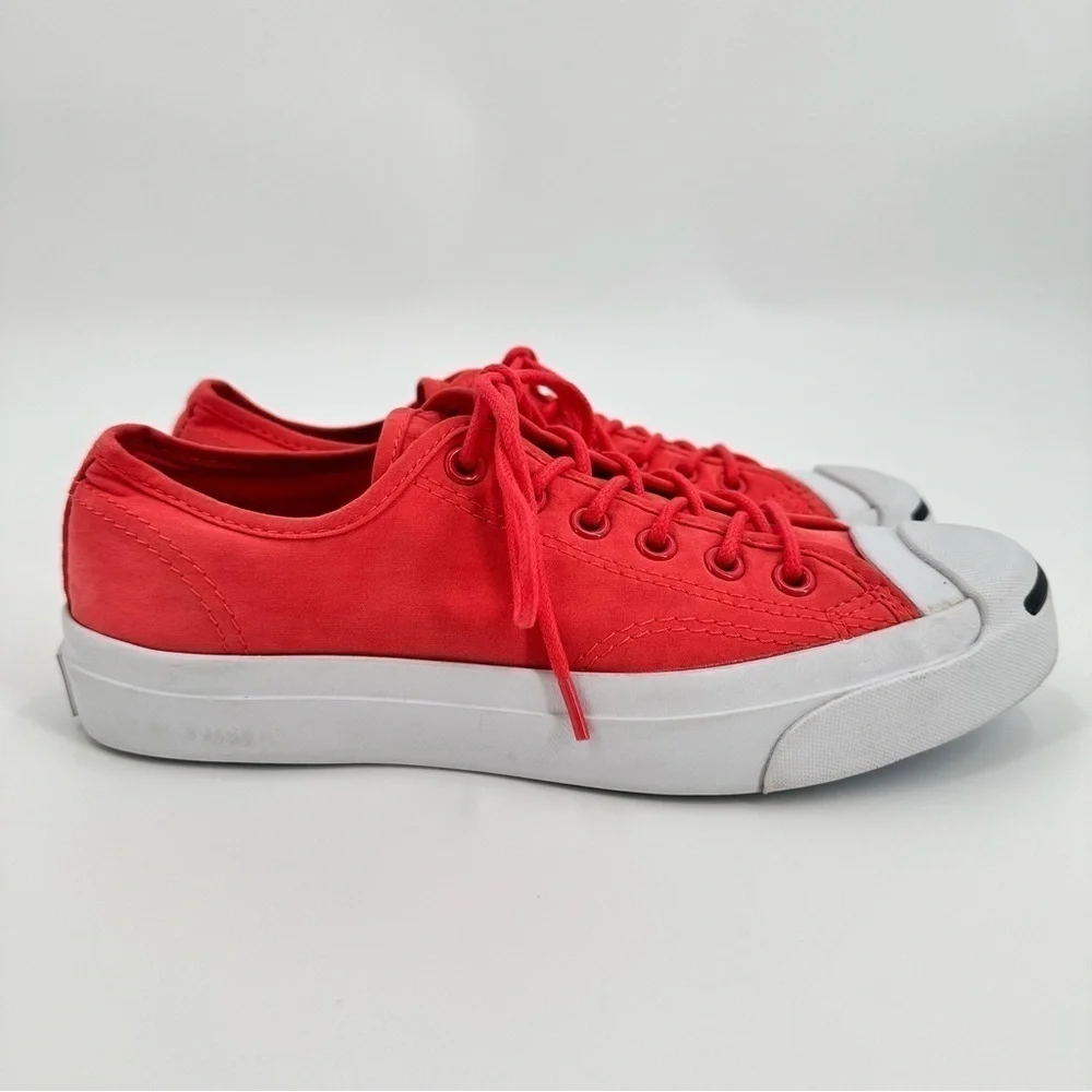 Converse Jack Purcell Unisex Dk Coral/Pink Sneakers Skate Lace Up Sz 6 Wmn/4.5Mn